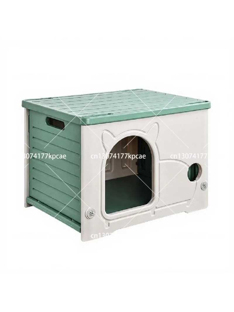 Cat Nest Universal Rain and Sun Protection in All Seasons Small Semi-enclosed Cat Villa Plastic Stray Cat Outdoor Puppy House