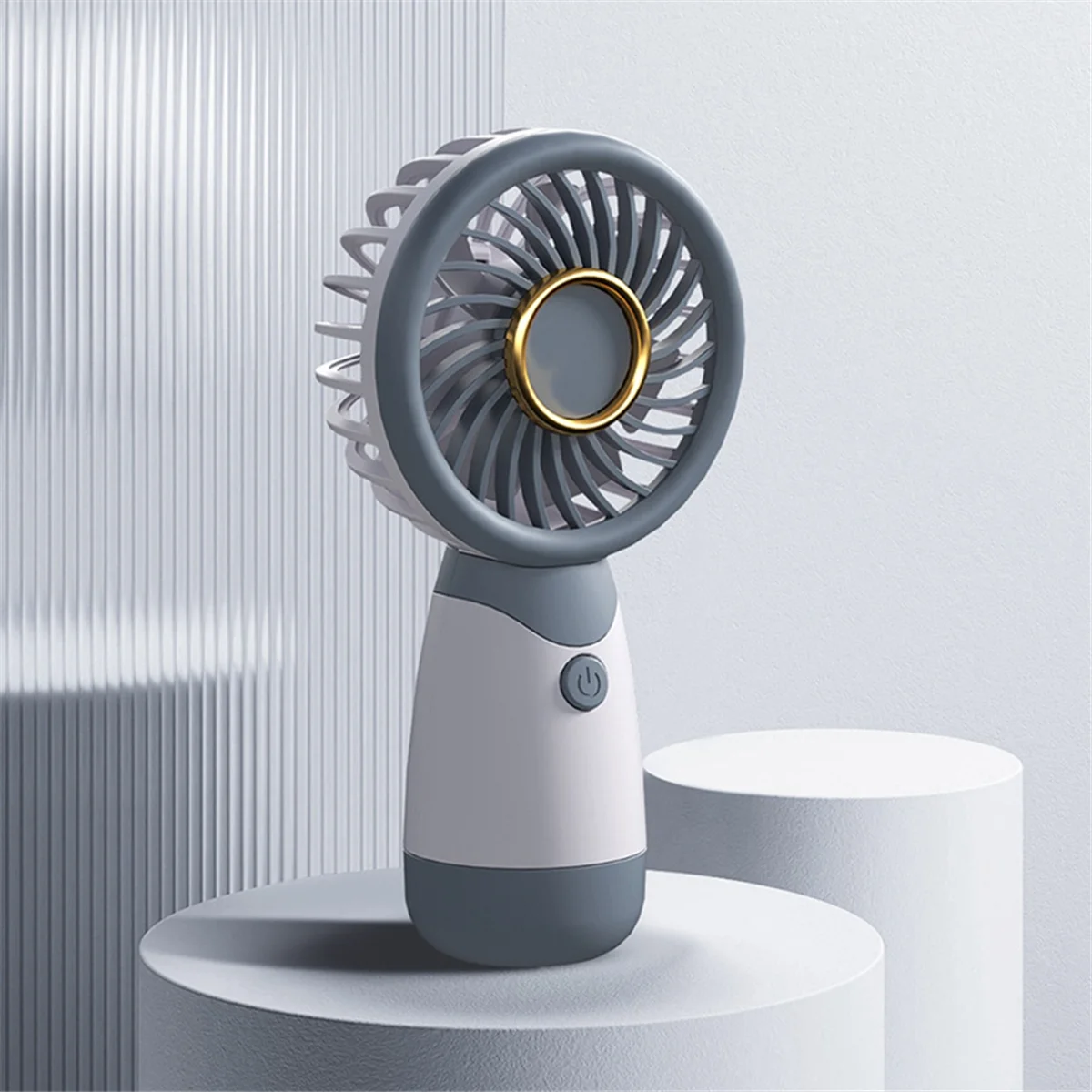 Ventilador de mano con borde, ventilador pequeño, miniventilador de bolsillo portátil, ventilador recargable por USB, regalo silencioso,C