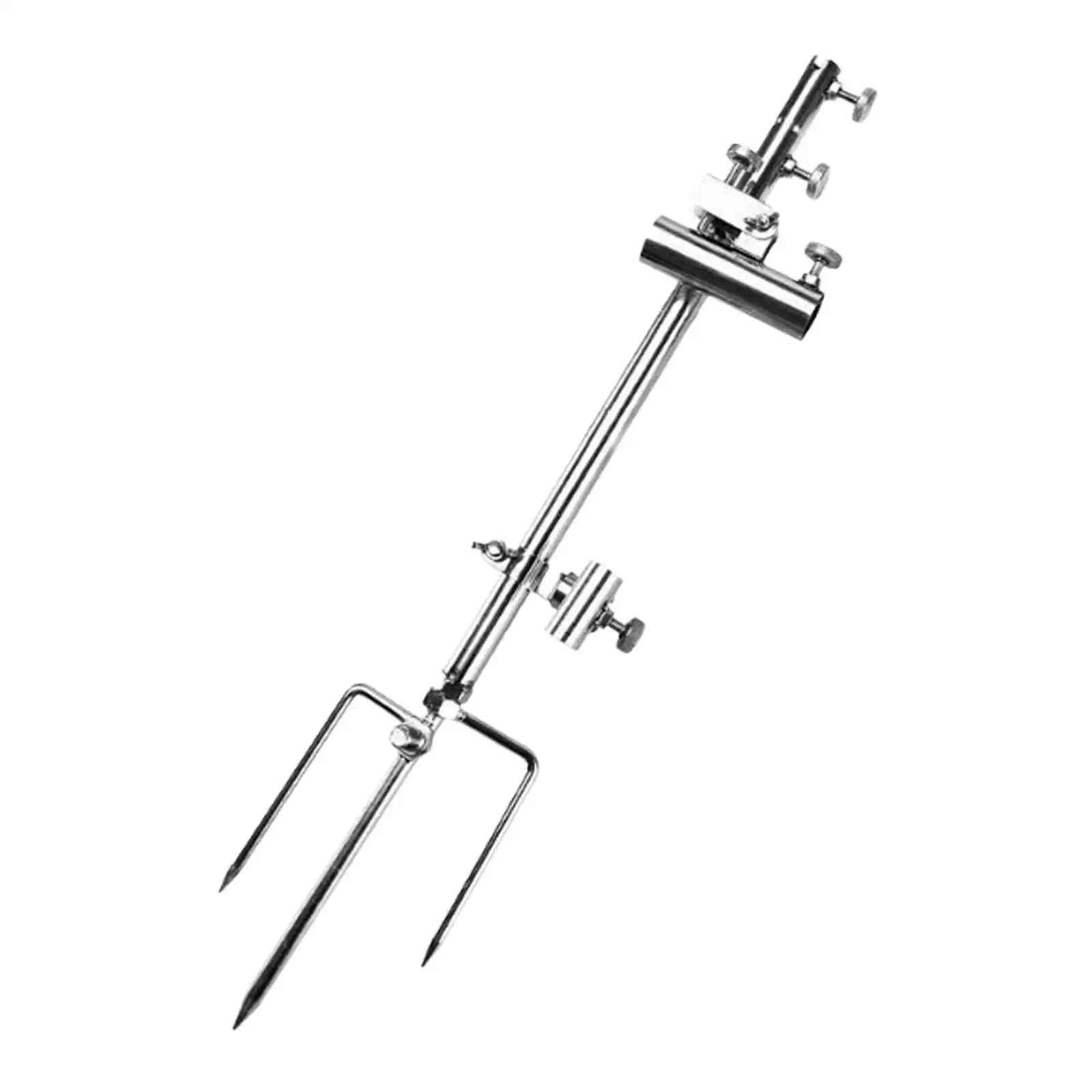3 in 1 Fishing Rod Holder Adjustable Detachable Lightweight Stainless Steel Gear Ground Insert Rod Bracket Fishing Rod Support