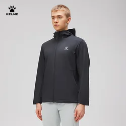 Kelme Sports Windbreaker Men's Outdoor Hiking Suit Hooded Running Windproof Jacket Daily
