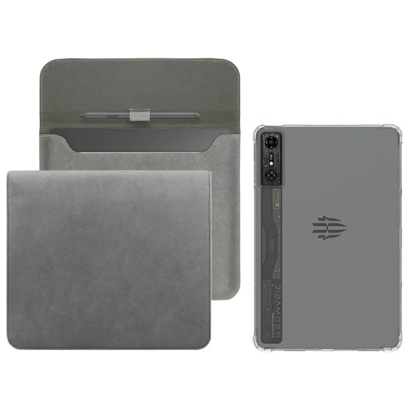 

2-IN-1 For ZTE Nubia Red Magic Nova (Gaming Tablet Pro) 10.9" Clear TPU Shockproof Cover Case + Slim Tablet Storage Sleeve Bag