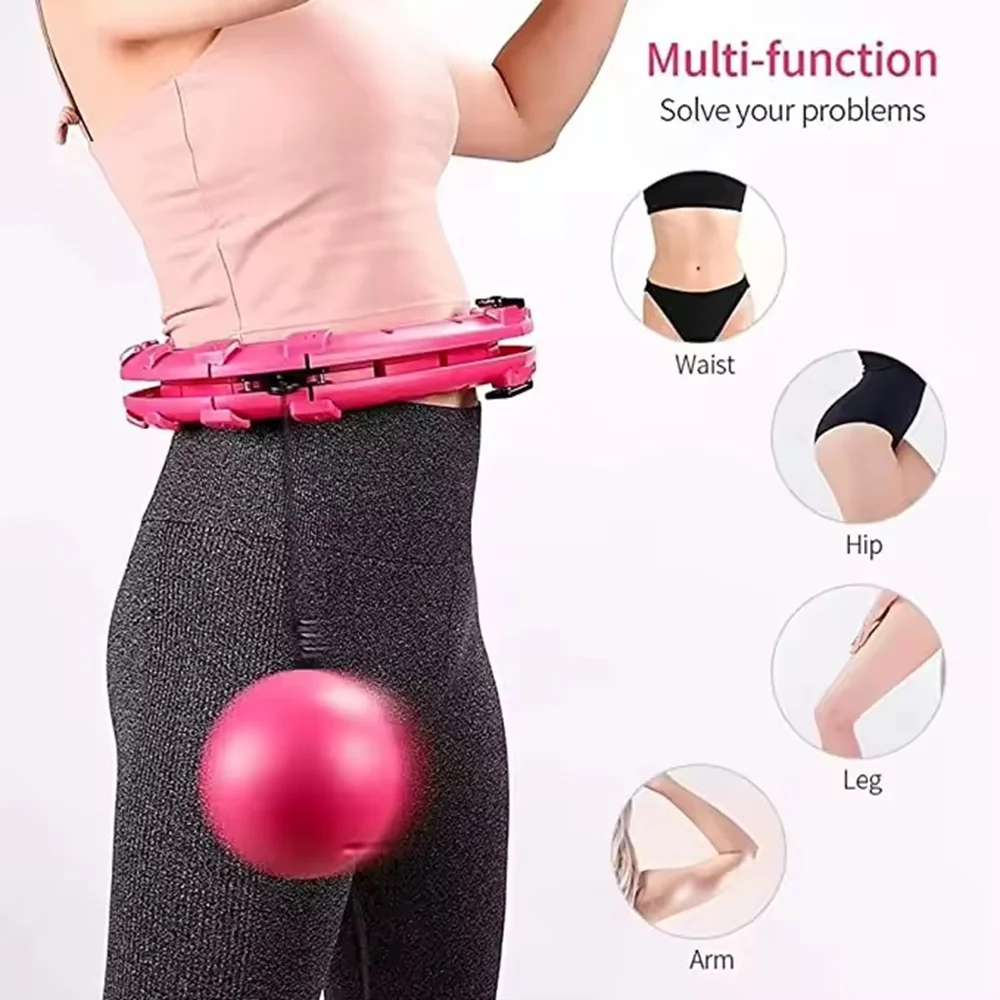 Adults Exercise Slimming Smart Weighted Detachable Hula Ring Intelligent Women Massage Hoola Hoop Fitness With Counter