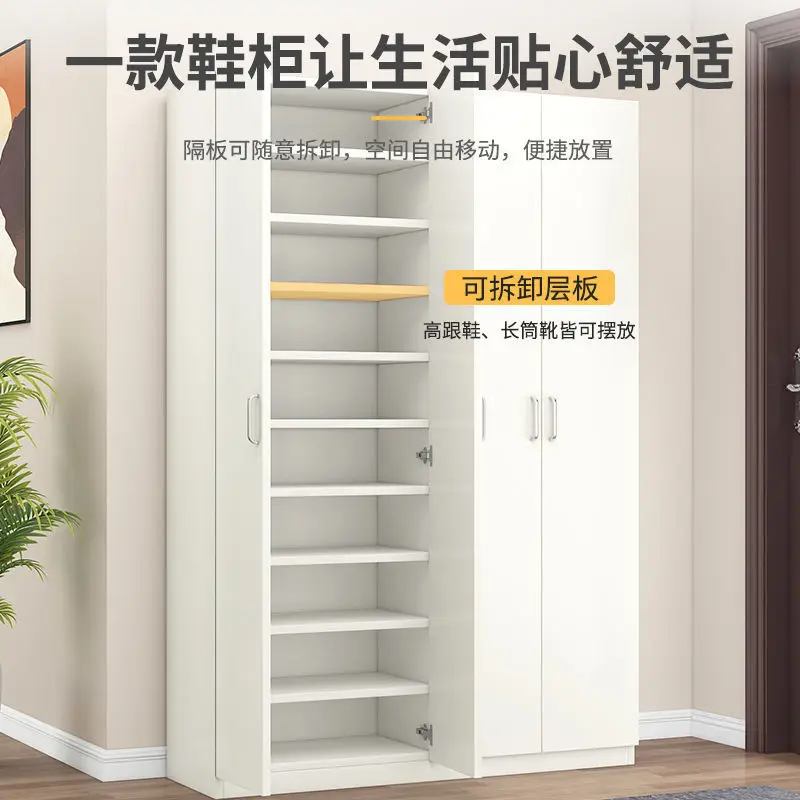 Shoe cabinet door into the wall shoe rack multi-storey household shoes storage cabinet simple porch cabinet partition rack