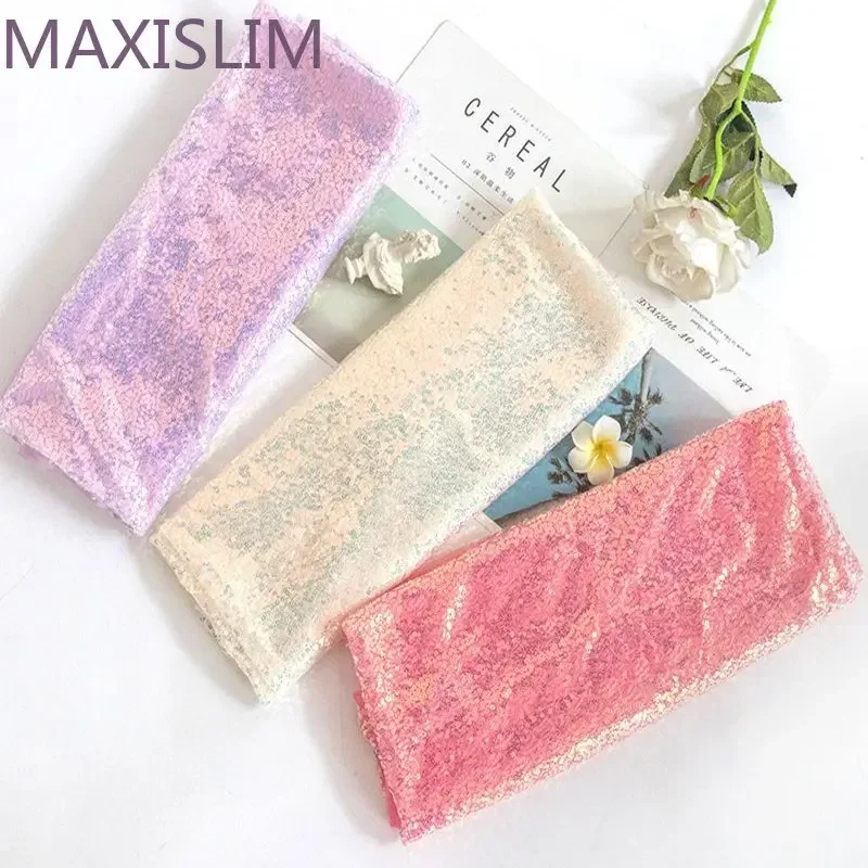 3MM High Quality Mesh Sequin Fabric Skirt Performance Clothing Fabric DIY Decoration Wide:125CM