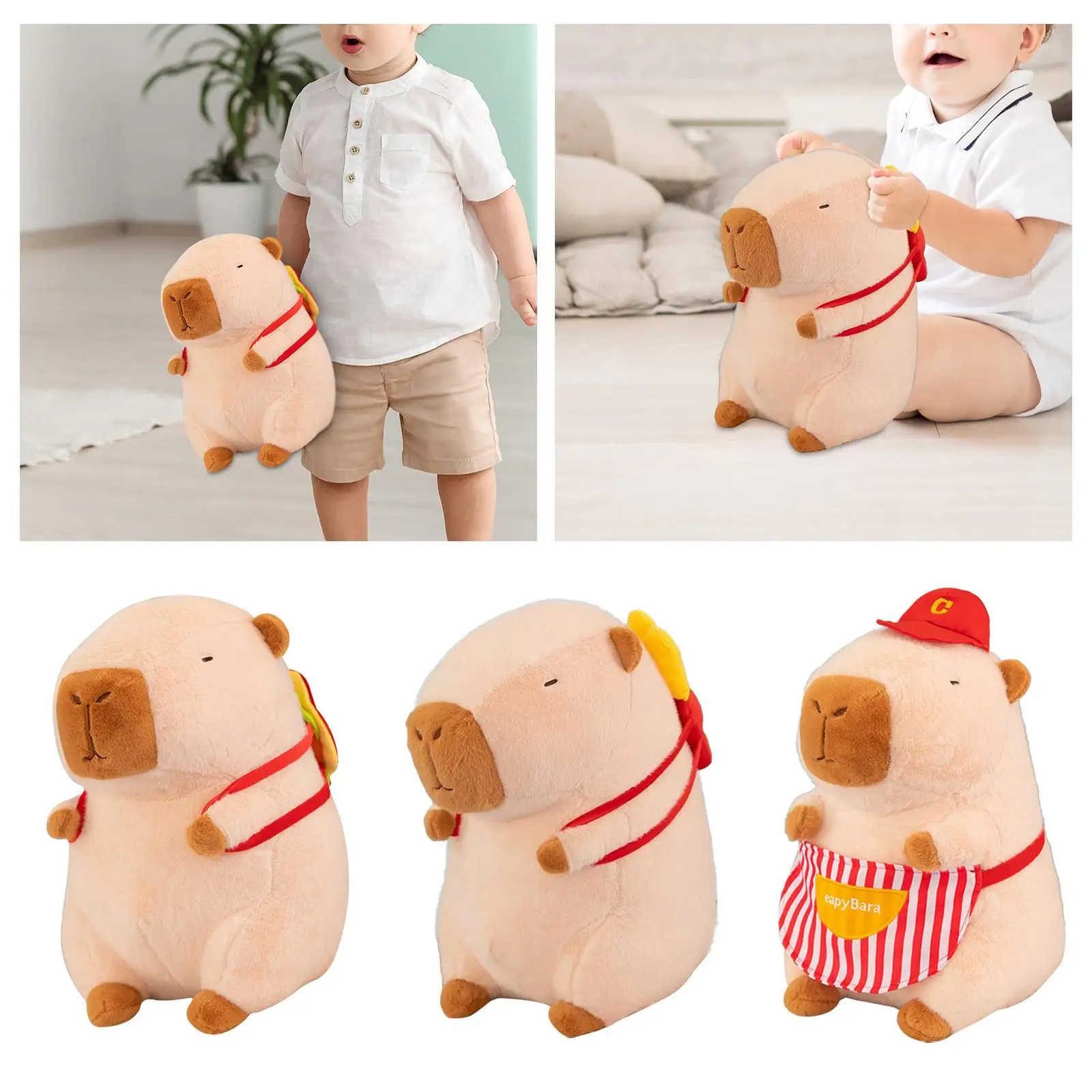 Muñeco de peluche de Capybara, muñeco de felpa suave, regalo de cumpleaños