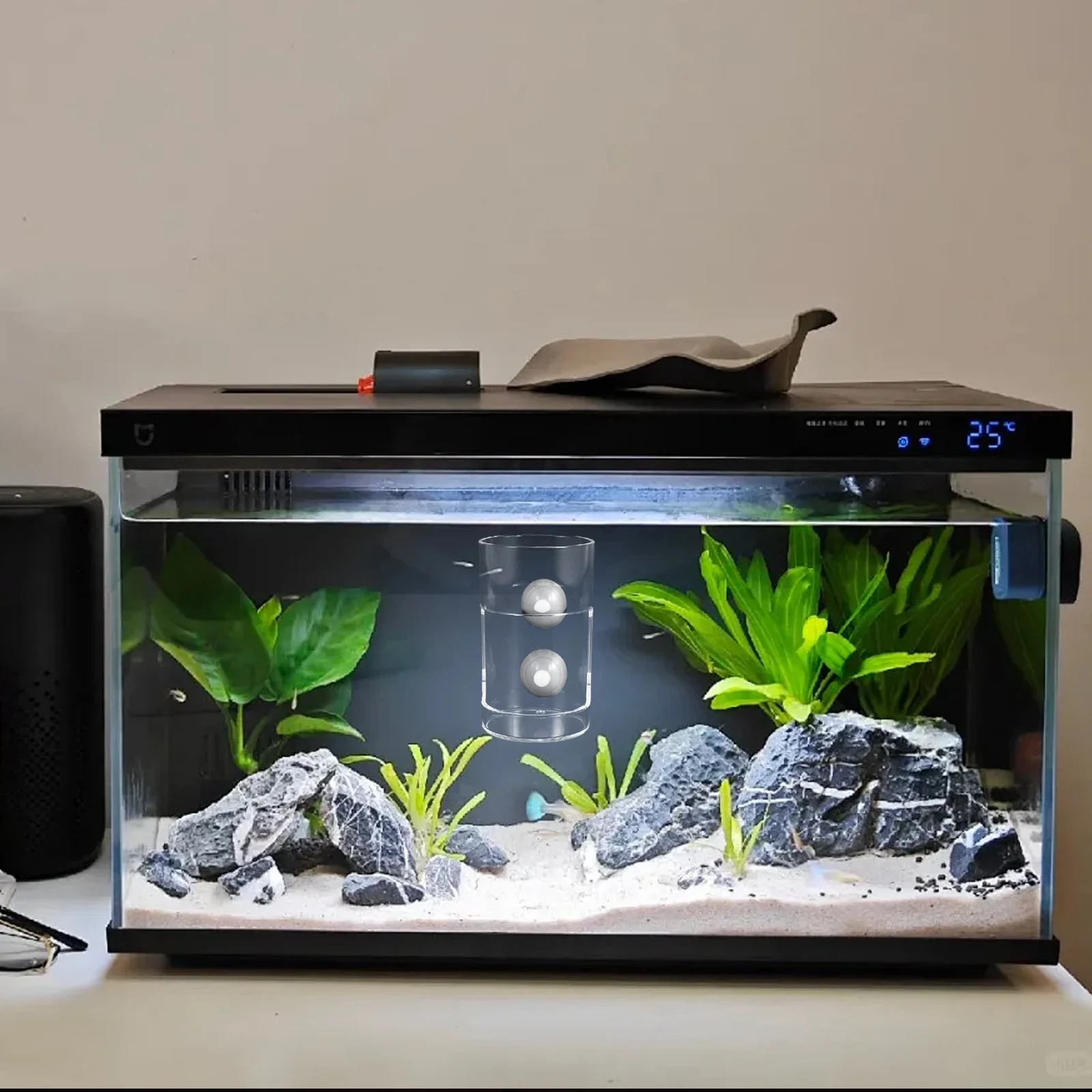 

Aquarium Fish Tank Feeder Sinking Clear Feeder Cup Suction Cups Fish Feeding Supplies Aquarium Accessories Shrimp Supplies