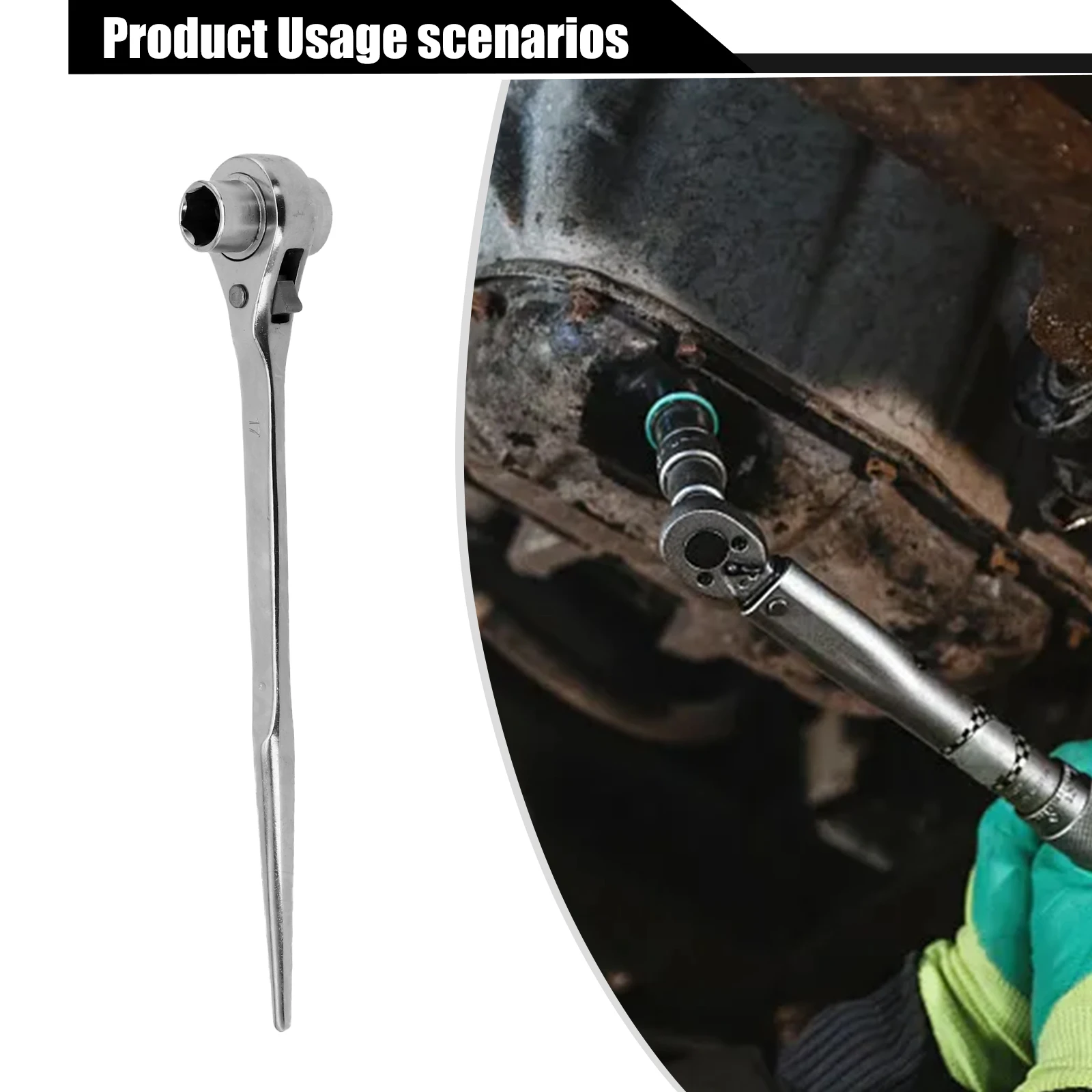 

Профессиональный ключ с храповым механизмом, прочный и надежный, подходит для различных ремонтов и технических проектов, 1722 мм