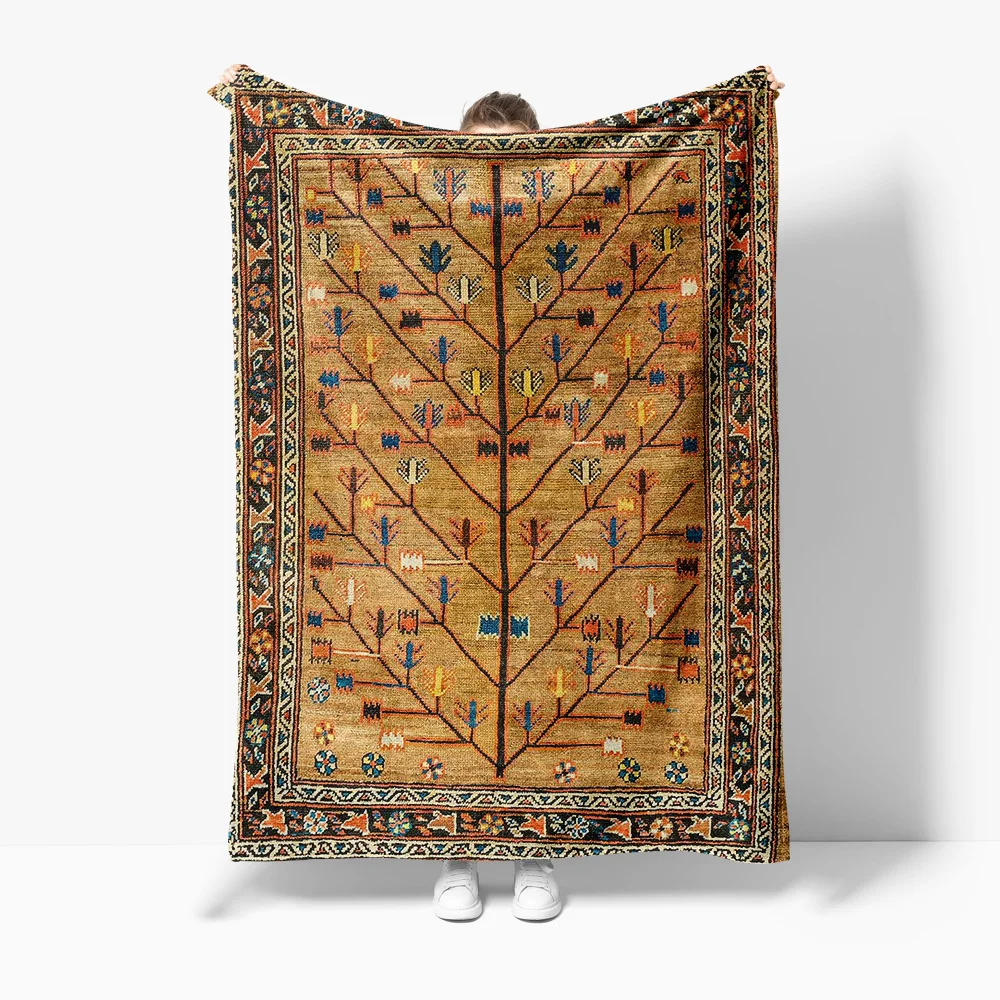Bohemian Kilim Rug Vintage Turkish Area Rug Handmade Shaggy Rug for Living Room Bedroom Home Decor 130x180cm