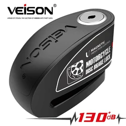 VEISON Motorcycle Alarm Lock Bike Waterproof Disc Lock Warning 130DB Security Anti Rotor Padlock Disc Brake Lock New