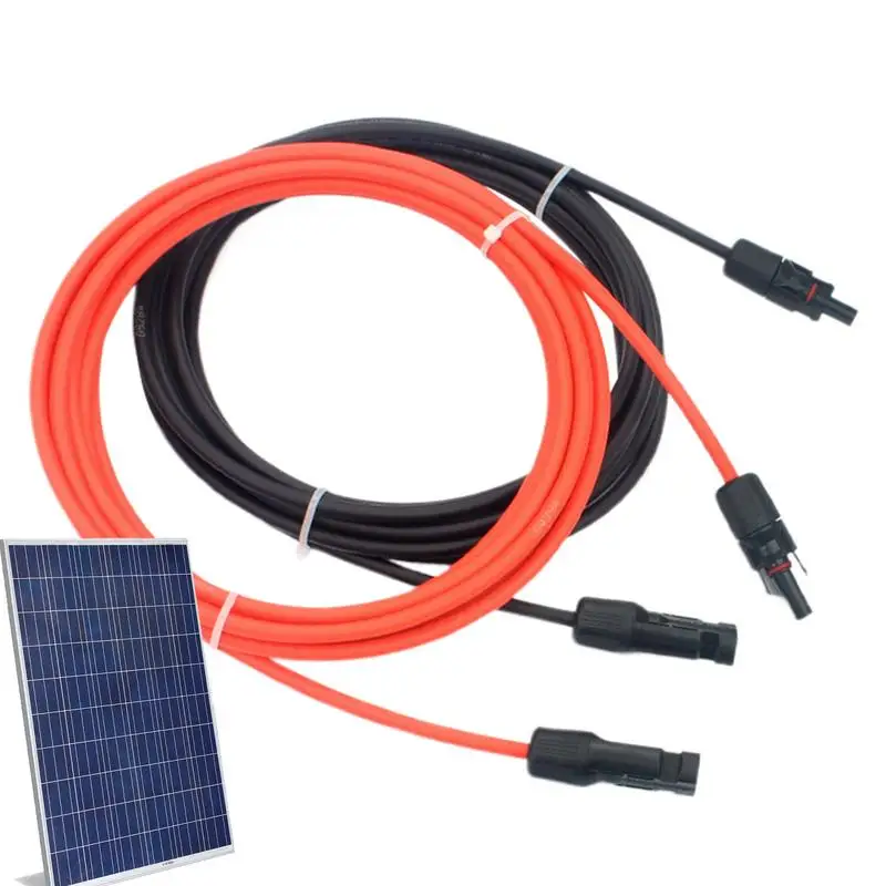 

Solar Panel Cable 1M Solar Panel Cables UV Resistant Protective Wire 1M For Boats Car Home Photovoltaic Systems Outdoor Use