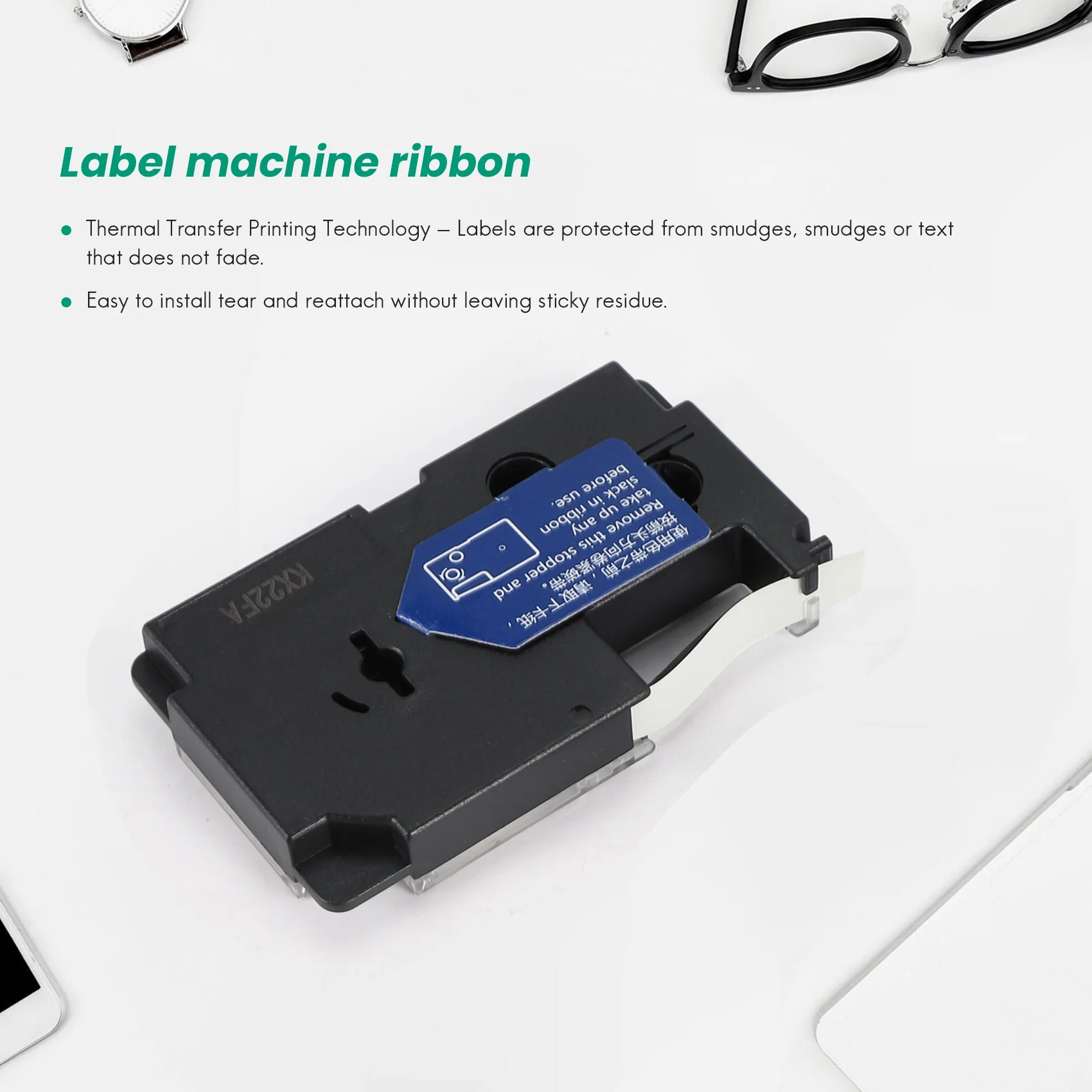 A85P 3 Pack 9mm Black on White Label Tape Label Maker Compatible with KL-120, KL-60, KL-100, KL750B, KL750, KL7200 Label Makers