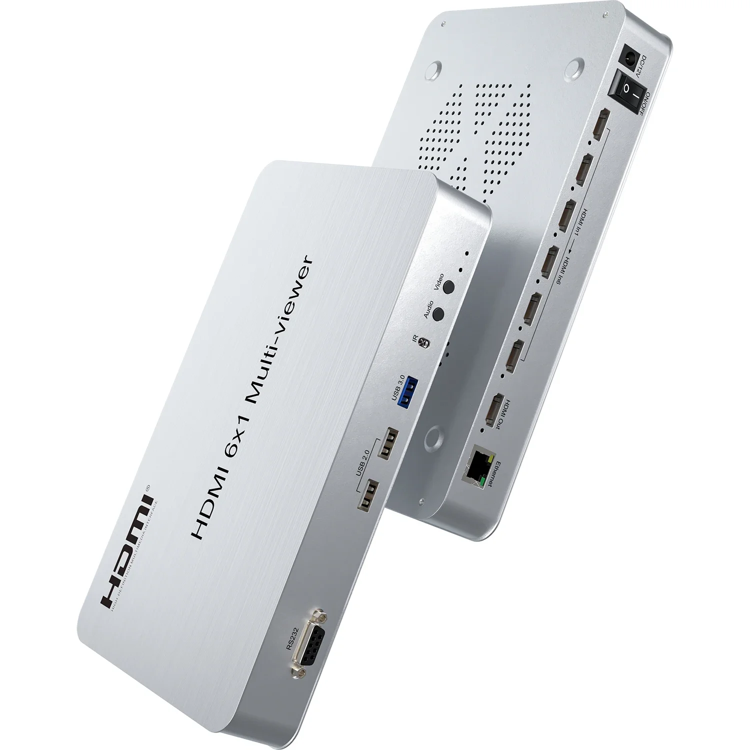 1080p 4K 6x1 HDMI Multiviewer Screen Segmentation Divider Non-stretch 6 Channel HDMI Seamless Switch PIP Zoom in Out 180° Rotate