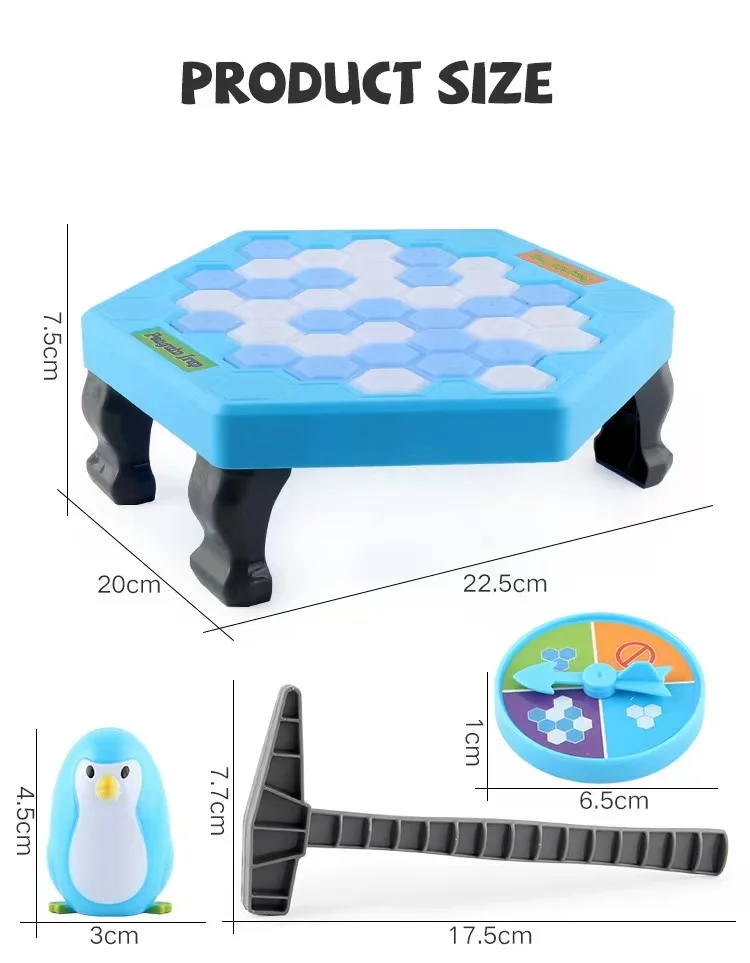 Mini Kids Save Penguin Ice Block Breaker Trap Toys Funny Parent Children Kids Table Game Kids Adult Toy Stress Reliever Decor