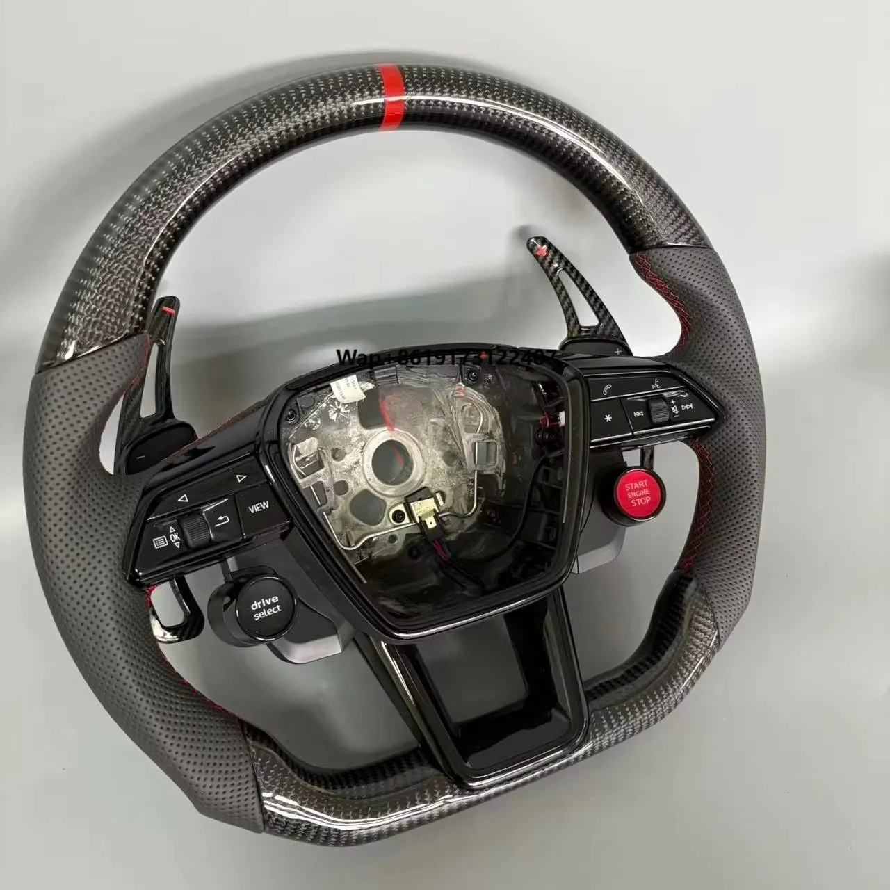 

Steering Wheel for A4/A5/A6/A7/S4/S5/Q7/TT RS 2010-2025 Customizable Logo & Paddle Shift & Forged Carbon & Knob
