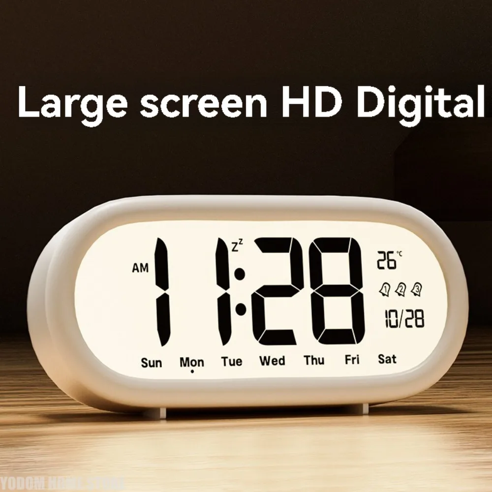 1PC Alarm Clock for Students Large Screen Clear Numbers New Smart Electronic Clock Desktop Children's Home Products