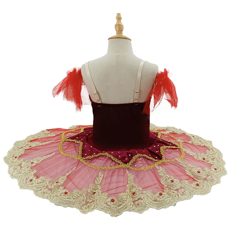 2022 Gold Ballet Tutu Skirt Swan Lake Ballet Dress Children's Performance Costume Kids Belly Dance Clothing Stage Professional