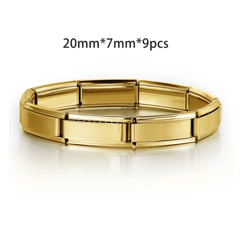 Italian Charm Bracelets For Woman Men Daily Party Holiday Gift Stainless Steel Bangle on Hand Colorful DIY Making - detail 21