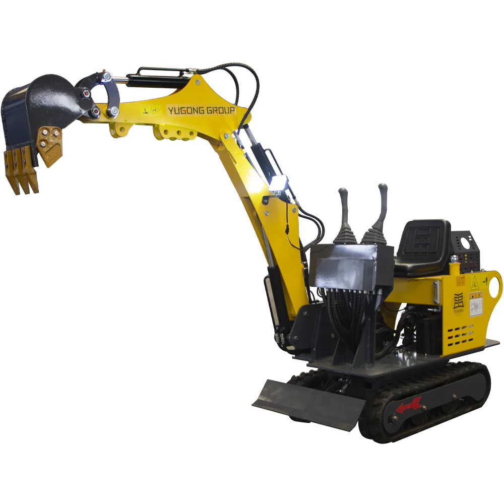 0.8 ton mini escavadeira agrícola ensacadora pequena uso doméstico escavadeira de esteira hidráulica de alta potência YG-08 mini escavadeira personalizada