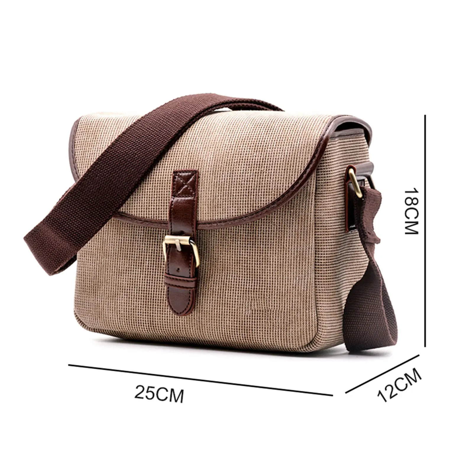 حقيبة كاميرا عالية الجودة من القماش بتصميم عتيق Dslr حقيبة تصوير قابلة للفصل محمولة للاستخدام في السفر في الهواء الطلق