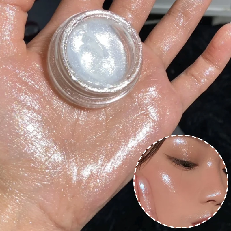 Resaltador de sombra de ojos monocromático, Gel de purpurina de perla, textura de patata, brillo de larga duración, maquillaje de contorno de ojos