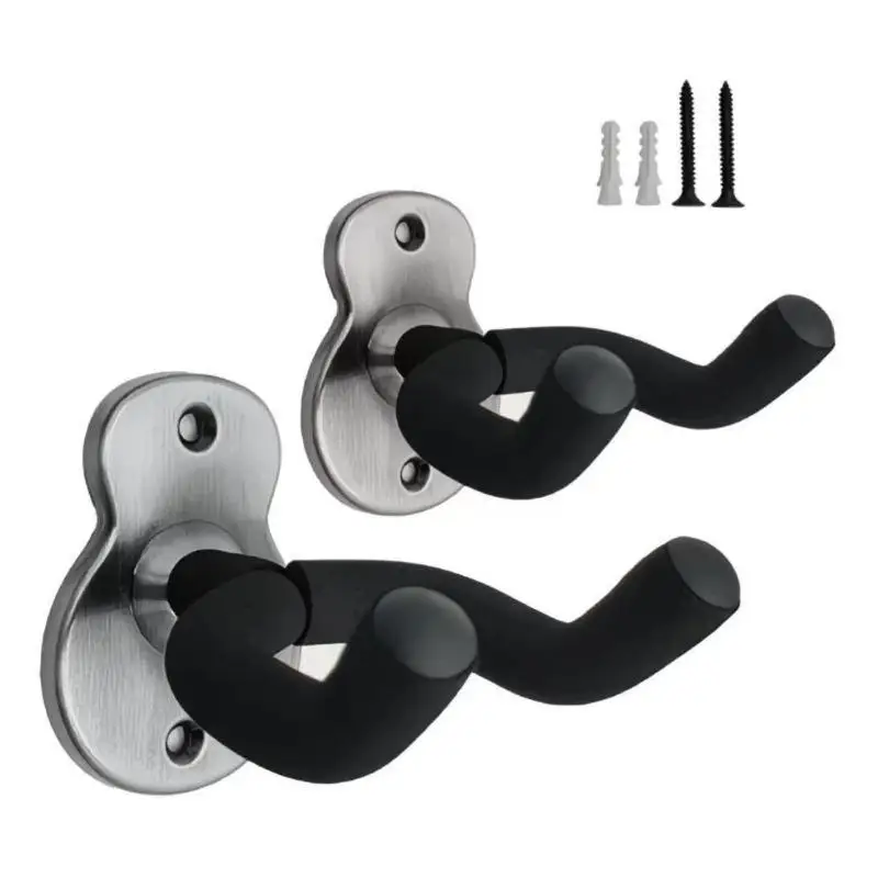 Guitar Wall Mount Hanger Hooks With Soft Protective Sponge Easy Install Hardware For Acoustic Electric Bass Ukulele Home Studio