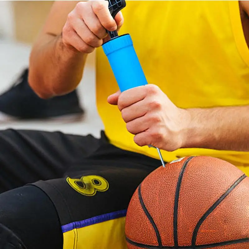 Conjunto de bomba de bola mangueira flexível vôlei futebol basquete com agulha mão bomba ar durável balão bola inflator portátil