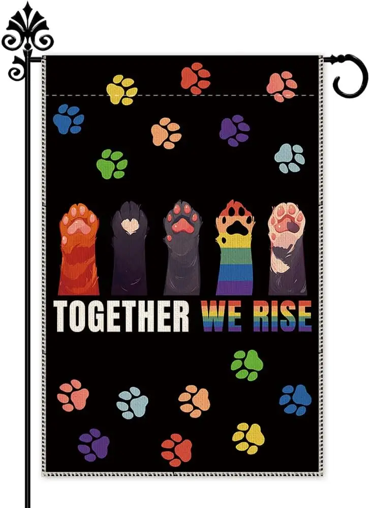 Hafhue Together We Rise Lift Each Other Up Welcome Garden Flag Yard Outdoor Farmhouse Decorations Waterproof Double Sided Printi