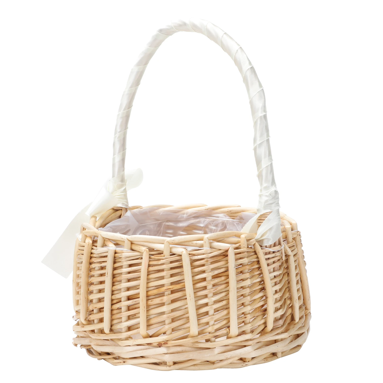 

Woven Flower Basket Lightweight Portable Storage Container Home Decor Living Room Bedroom Office H made Eco Friendly