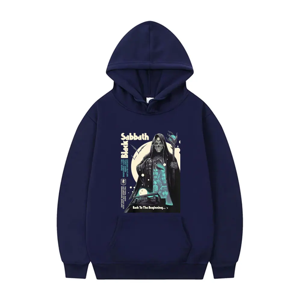

Black Sabbath Back To The Beginning Hoodie Ozzy Osbourne Skeleton Graphic Pullover Men Heavy Metal Rock Band Hooded Tracksuit