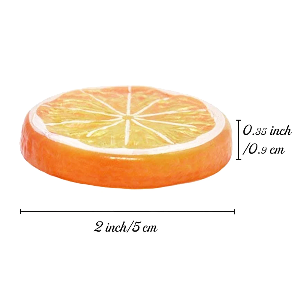 10 Pcs Fake Lemon Slice Artificial Fruit Highly Simulation Lifelike Model for Home Party Decoration Orange