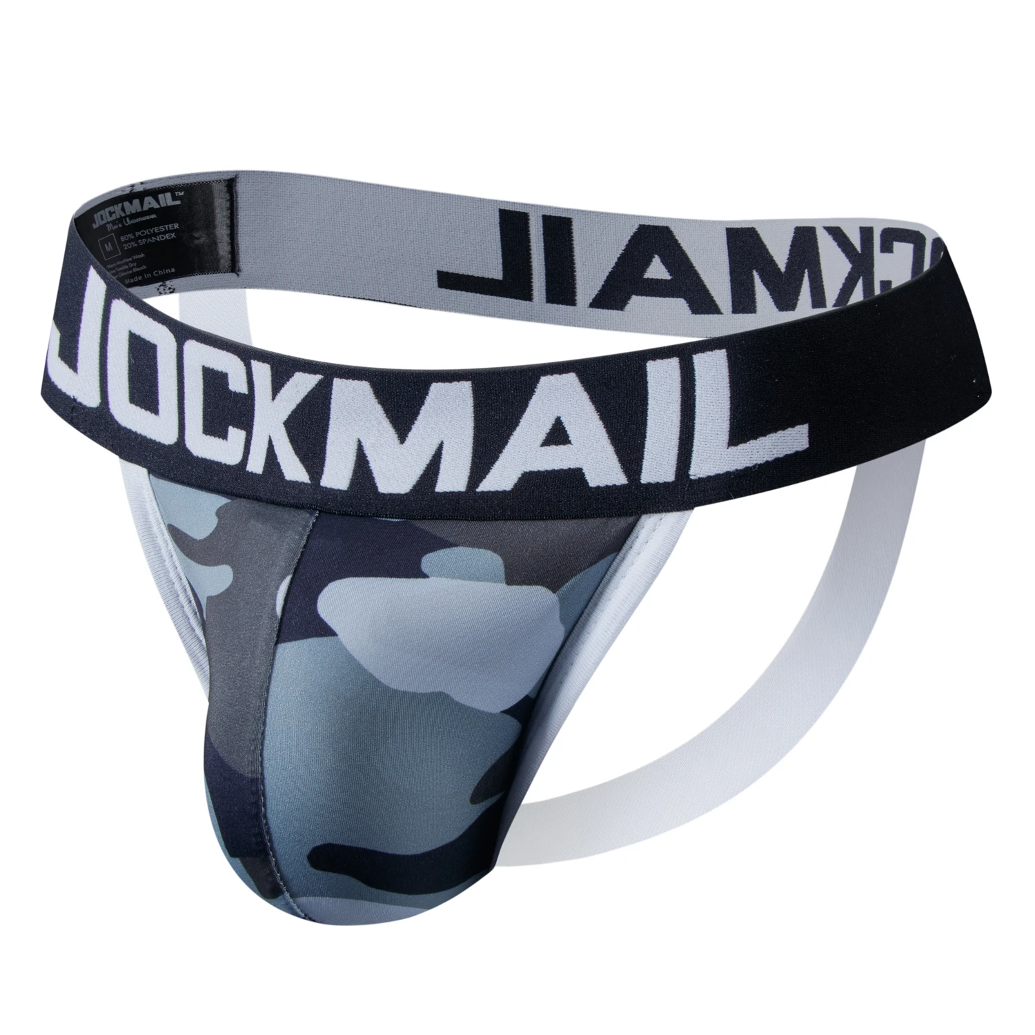 JOCKMAIL Sexy Men Underwear Jockstrap Camouflage Nylon Jocks Bikini G-strings Men thong Male panties Briefs Gay underwear Penis