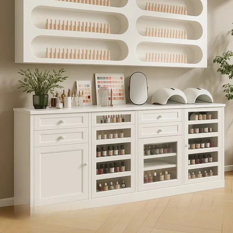 

Nail art storage cabinet Drawer type nail art dust cabinet Sample cabinet Floor cream air nail polish glue