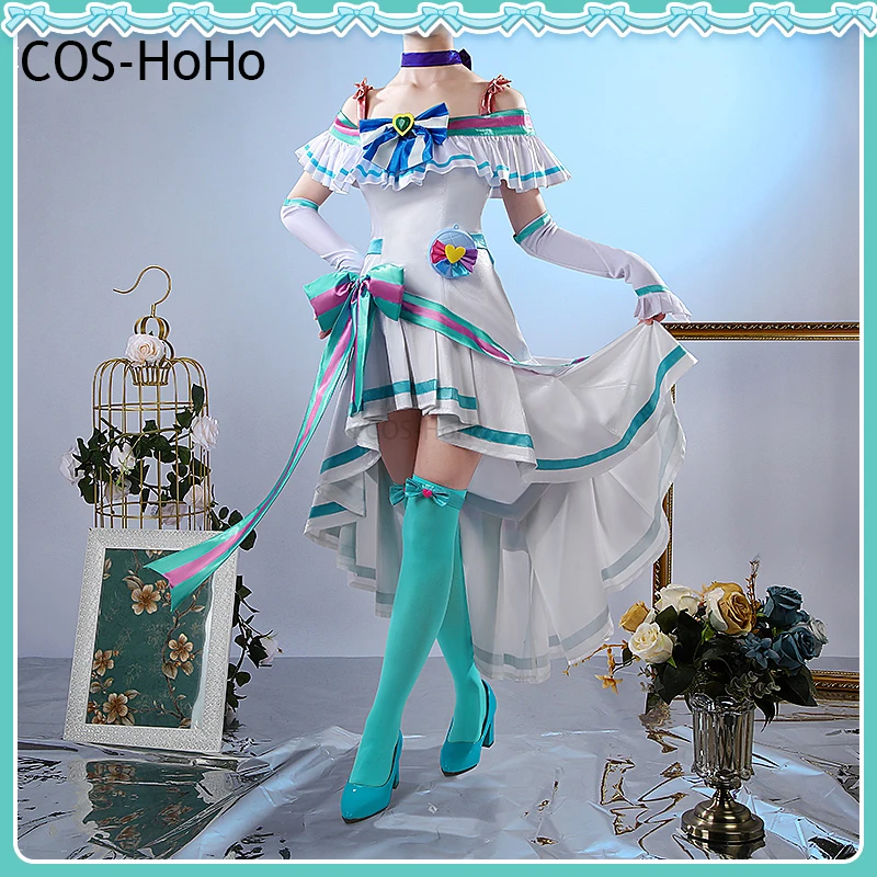 COS-HoHo Anime Wonderful Precure! Cure Lillian Elegant Dress Lovely Uniform Cosplay Costume Halloween Party Role Play Outfit