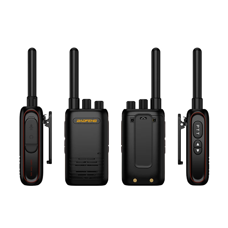 Baofeng Mini Walkie Talkie de mano BF-358 USB carga rápida encendedor serie más delgada doble banda pantalla Dual 400-480 MHz