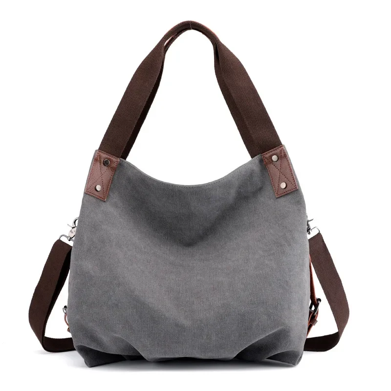 Shoulder bag women's leisure solid color spring and summer new portable Messenger bag Fashion versatile women's canvas bags sac