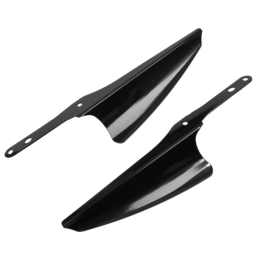 Motorcycle Chrome/Black Fork Front Wind Baffle Windshield Deflector Trim For Harley Touring Road King Street Glide CVO 1995-2021