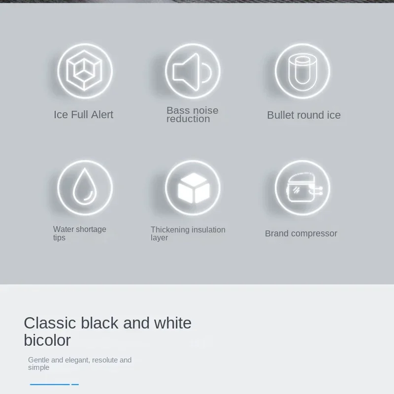 เครื่องทำน้ำแข็งเครื่องทำน้ำแข็งก้อนกลมระบบอัตโนมัติขนาดเล็กสำหรับใช้ในบ้านขนาด15กก. สำหรับหอพักนักเรียนใช้ในครัวเรือนขนาดเล็ก