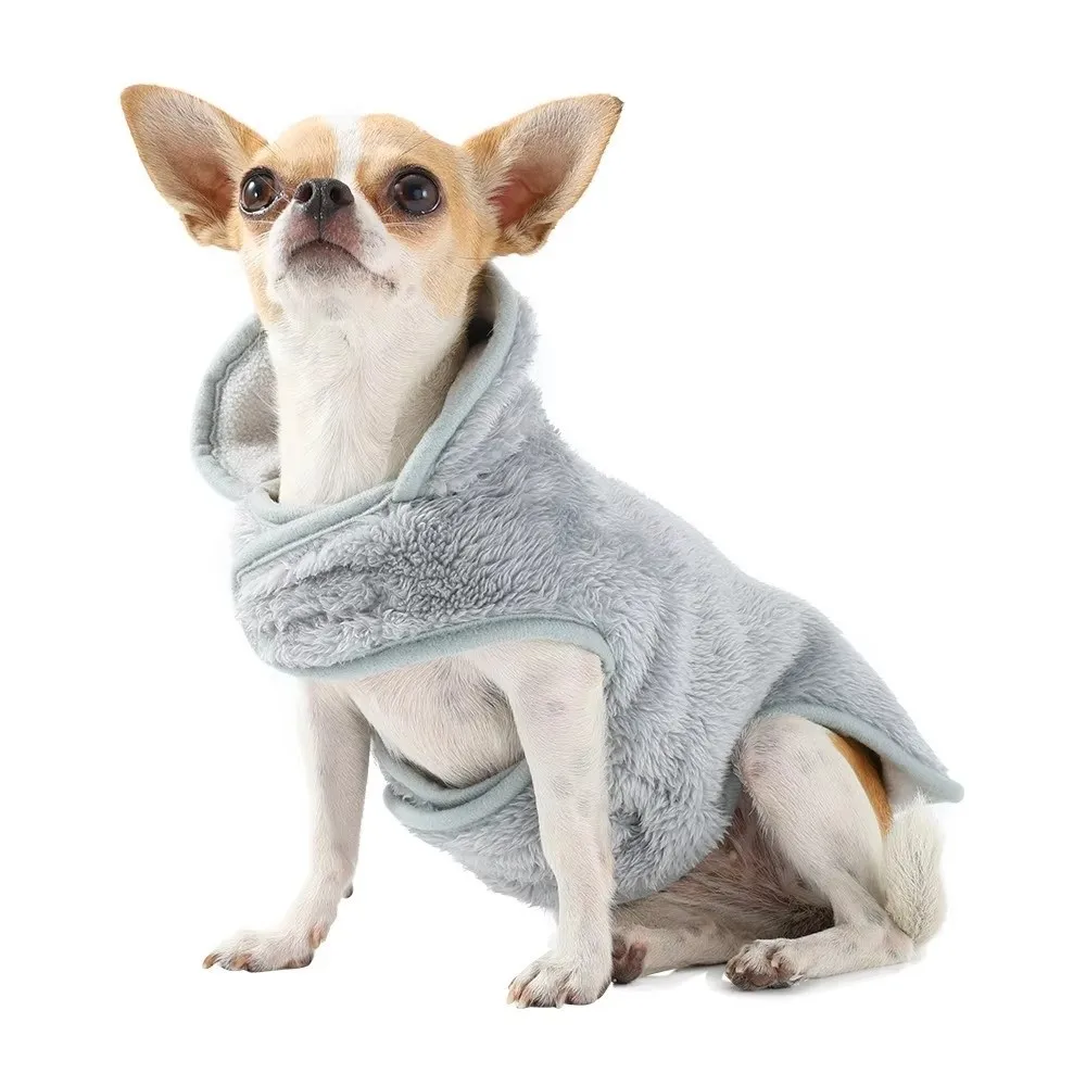 Cozy Wear Warm Fleece Dog Jacket Reversible Design Soft Dog Vest Adjustable Fit D-ring Attachment Pet Coat Winter Season