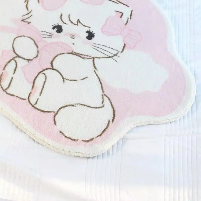 Pink Cat Cartoon Girl Heart Bedroom Carpet Entry Door Mat Non-slip Bedside Carpet Living Room Carpet Bedroom Decoration POD