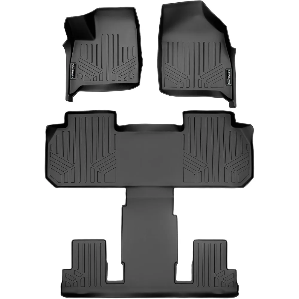 

MAXLINER Custom Fit Floor Mats 3 Row Liner Set Black Compatible with 2018-2023 Buick Enclave with 2nd Row Bucket Seats