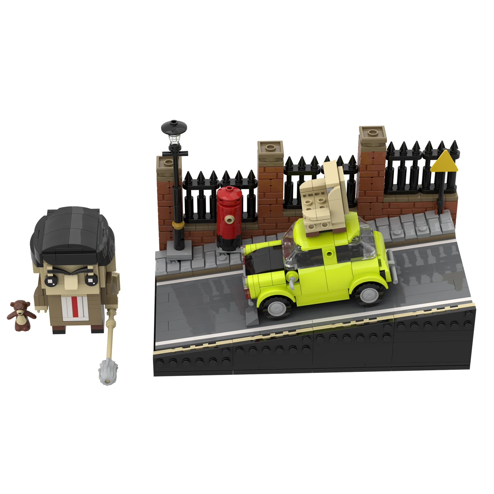 MOC – ensemble de blocs de construction de figurines de comédie, scène de télévision classique, Mini voiture en briques, jouet, cadeau pour adulte
