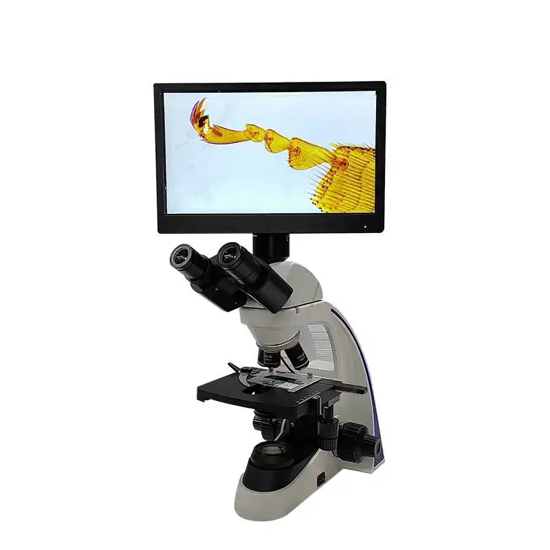 MT Medical Classic Style HD 5.0M 1000x Trinocular Digital Microscope With LCD Screen Veterinary Clinics Educational