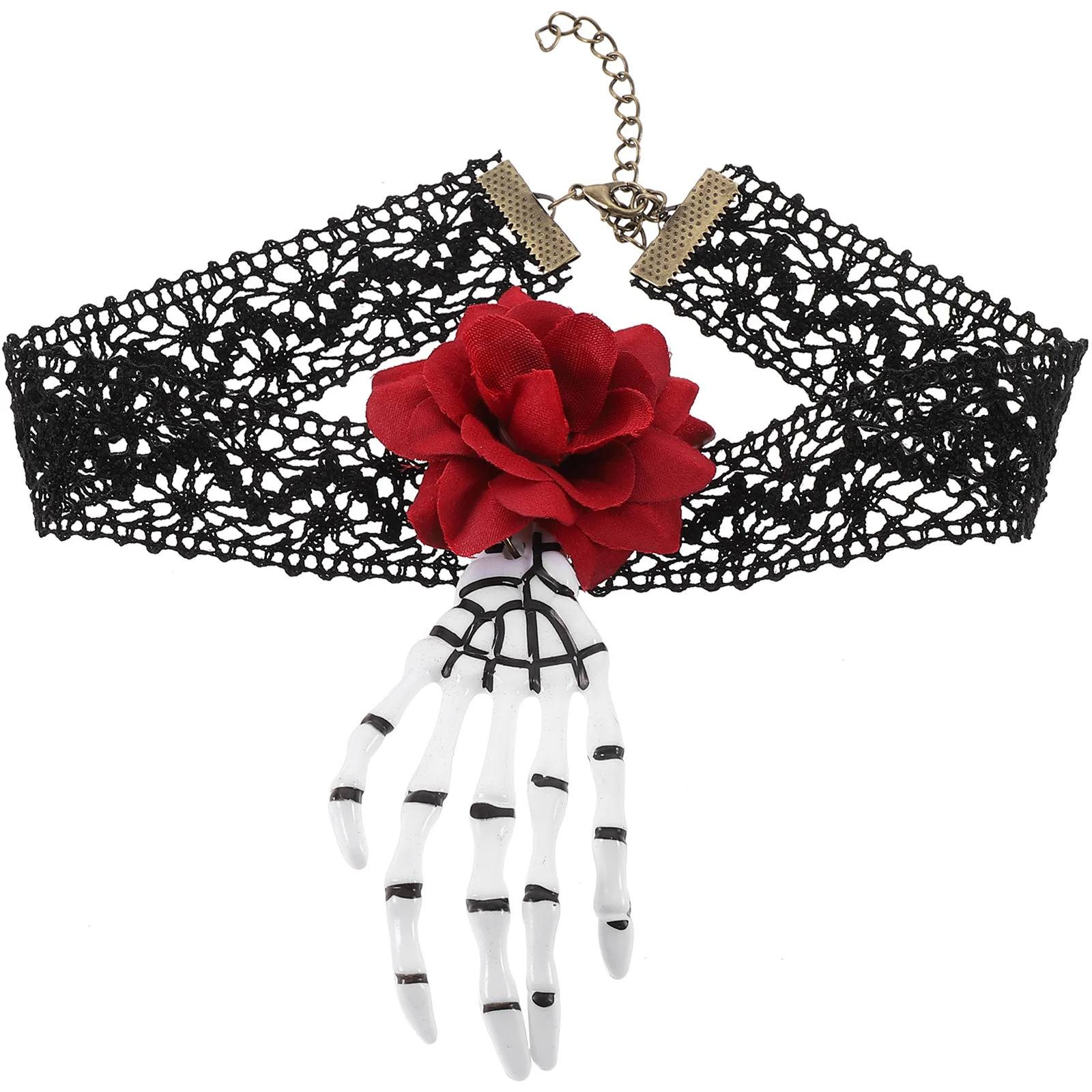 

Skull Necklace Excellent Texture Women Girls Gothic Masquerade DIY Halloween Party Supplies Funny Collar Necklace