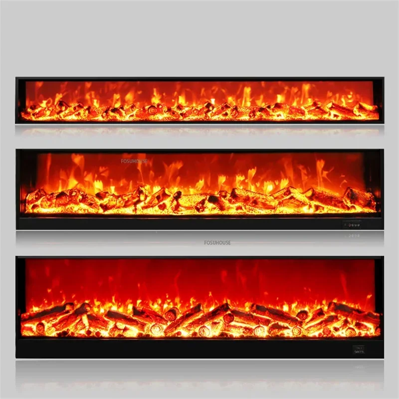 

Designer Electric Fireplaces 3D Simulated Flame Heater Villa Living Room Embedded TV Cabinets Fireplace Core Home Decoration H