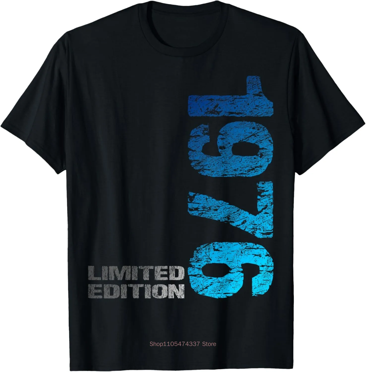 49th Birthday Gifts for Men Women 49 Years Old Vintage 1976 T-Shirt Graphic Custom Printed Short Sleeve Shirts Men Clothing