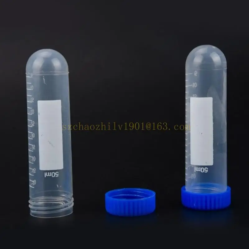 62KA 3Pcs Clear 50ml Centrifuge Tubes Set with Graduated Scale Anti-leaking Screw
