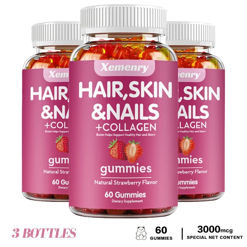 Hair, Skin & Nails Gummies | Hair Vitamins for Men and Women | Biotin SupplementsSupplements