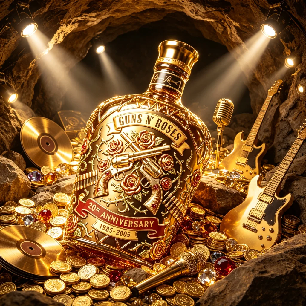 Guns N' Roses 40th Anniversary Commemorative Liquor Decanter 1985-2025 Limited Edition Collectible Barware