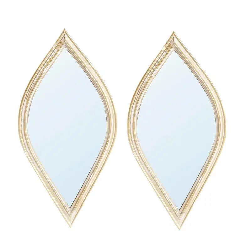 

2 Pieces Decorative Wall Mirror Set, 6.5 x 13 Inch Wall Accent Decor for Home Interior