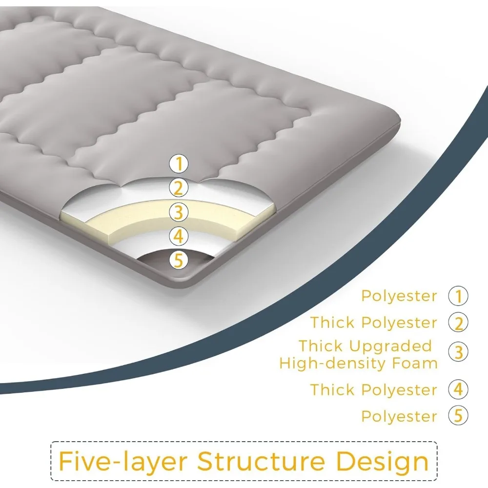 مرتبة فوتون يابانية سميكة للغاية مقاس 6 بوصات، وسادة تاتامي قابلة للطي للبالغين، سرير أرضي قابل للطي لغرفة نوم غرفة الضيوف